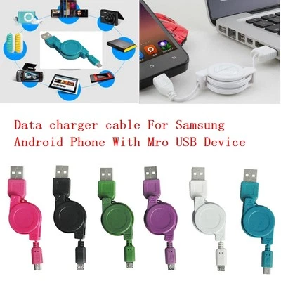 Charging Cables Retractable Phone Charger Cord Data Sync Portable 80cm S1 - Image 1 of 4