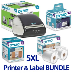 Dymo LabelWriter 5XL Printer BUNDLE, with Genuine Dymo Shipping Labels, PC/Mac - Picture 1 of 16