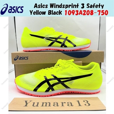 Asics Windsprint 3 Safety Amarillo Negro 1093A208-750 Hombres Talla - Imagen 1 de 4