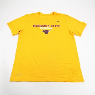 Minnesota State Mavericks Nike Dri-Fit Short Sleeve Shirt Men's Gold Used - Image 1 of 4
