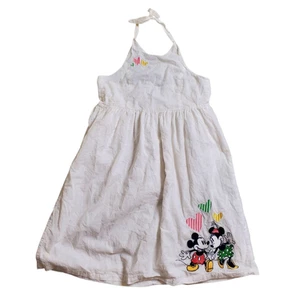 Disney White Girl's Eyelet Halter Dress Size: L - Picture 1 of 6