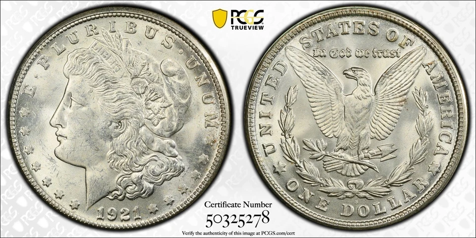 1921 S Morgan Silver Dollar PCGS MS-64 - Image 1 of 1