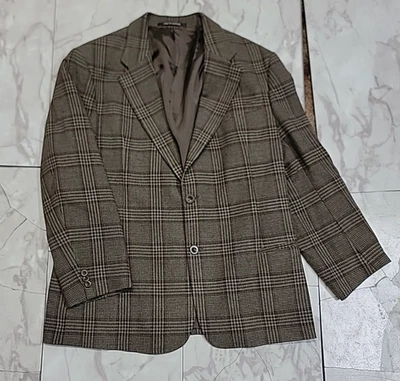 Blazer para hombre Armani Collections Cashmere WoolSaks Fifth Avenue 44r a cuadros Foto 1 de 4