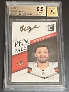 POP 2 BGS 9.5 10 RC Baker Mayfield 2018 Elite Gold Ink FOTL 1st NFL Rookie Auto - Bild 1 von 3
