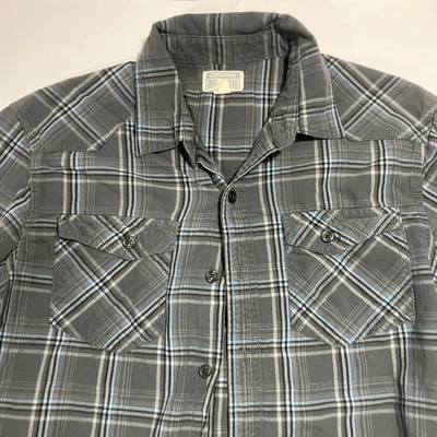 Men’s Blue Striped Converse One Star Long Sleeve Button Up Size Medium - Image 1 of 4