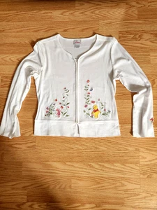 Cárdigan Disney Winnie the Pooh Piglet Bord Blanco Cremallera Abajo Suéter Talla S Nuevo - Imagen 1 de 7