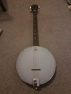 4-String Banjo Wood Metal Stainless Steel Ozark Guitar - Image 1 of 4