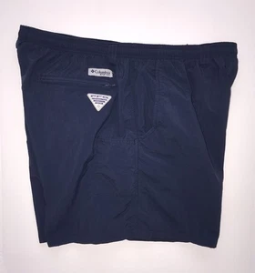 Columbia PFG Omni-Shade Cargo Shorts Herren XL blau Nylon packbar Outdoor Fisch - Bild 1 von 12