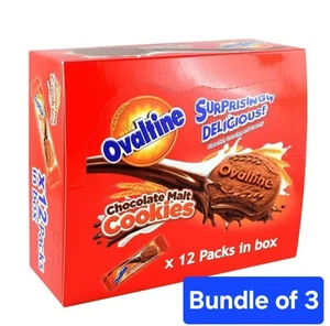 Bundle of 3 Ovaltine Chocolate Malt Cookies (12 Packs in Box X 30g)FREE SHIPPING - Picture 1 of 9