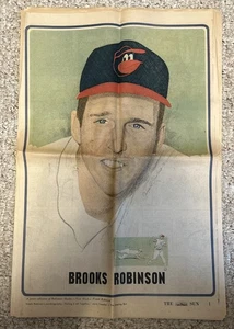 LOTTO DI (14) POSTER GIORNALI BALTIMORE ORIOLES SOLE 1971 14" PER 22" SET COMPLETO - Foto 1 di 14