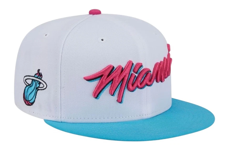 Miami Heat New Era 2024/25 City Edition Alternate 9FIFTY Snapback Hat Vice NBA Foto 1 de 4