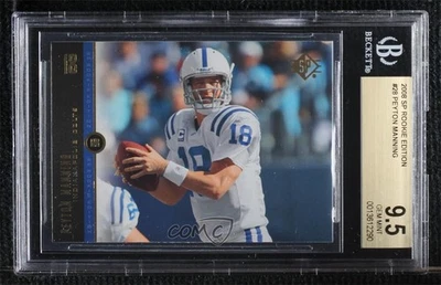 2008 SP Rookie Edition Peyton Manning #28 BGS 9.5 GEM MINT HOF - Image 1 of 2
