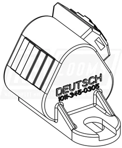 3-Way Dust Cap, Deutsch 1011-345-0305 for DT Plug DT06-3S Housings - Foto 1 di 1