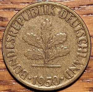 Moneda de 5 peniques Alemania 1950 G N285 - Imagen 1 de 2