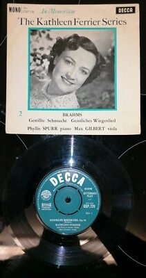 The Kathleen Ferrier Series - Vinyl 7” Decca CEP.726 Mono EP 1962 near mint cond - Image 1 of 2