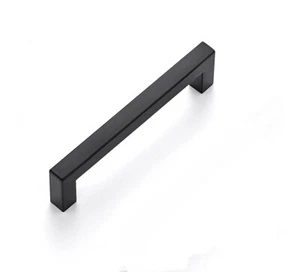 Ravinte 10" Loch Mitte Quadrat Schrank Schublade Griffstange Ziehen Satin Schwarz Ziehen - Bild 1 von 9