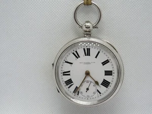1915 THO'S Russell & son Liverpool pocket watch solid silver case vg.c & working - Picture 1 of 16