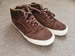 VANS SK-8 STIVALI MEDI PELLE SCAMOSCIATA MARRONI UK8 - Foto 1 di 10