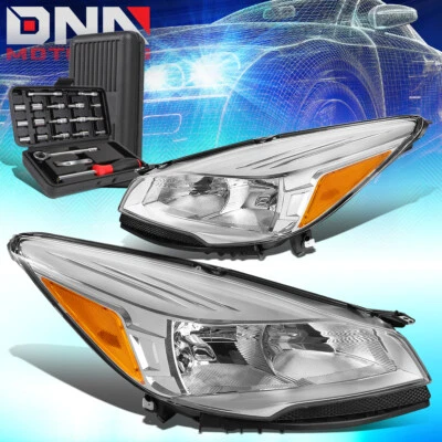 ДЛЯ 2013-2016 FORD ESCAPE SUV 2ШТ ХРОМ ЯНТАРНЫЙ ПОВОРОТНИК ФАРЫ ЛАМПА + ИНСТРУМЕНТЫ - Изображение 1 из 4