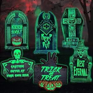 Fluorescenza Halloween RIP lapidi decorazione correzione puntate cimitero antivento - Foto 1 di 7