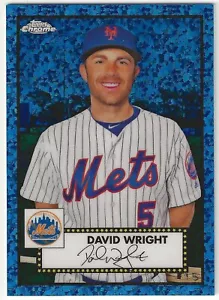 2021 Topps Chrome Platinum Blue Mini Diamonds #518 David Wright #ed 175/199 - Picture 1 of 2