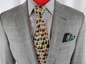 Blazer Brooks Brothers Fitzgerald Fit 40 SH Gris/Negro Glenn Cuadros 2btn S. Ventilación  - Imagen 1 de 6