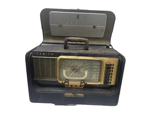 Vintage Zenith Trans Oceanic Wave-Magnet Shortwave Radio NEEDS CLEANING UNTESTED - Picture 1 of 17
