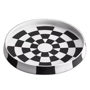 L’Objet Damier Round Platter L, Checkerboard D.42cm £445 RRP Post Incl. - Picture 1 of 22