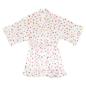 Ladies Wrap Robe Dress Women Satin Silk Nightdress Sleepwear Confetti Pack of 2 - Picture 1 of 4