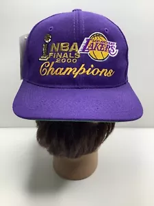 Vintage Los Angeles Lakers 2000 NBA Finals Champions Headmaster Hat Cap SnapBack - Picture 1 of 10