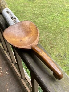 ANTIQUE HAND CARVED EARLY WOOD BUTTER PADDLE SPADE SPOON PRIMITIVE KITCHEN TOOL - Picture 1 of 7