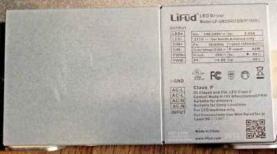 40W Dimmer Lifud Panel Light LED Driver Model LF-GMD045YSIV (P) 1000u Dimmable - Image 1 of 2