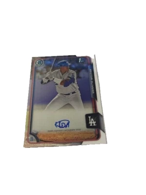 HECTOR OLIVERA 2015 BOWMAN 1ST CHROME PROSPECT AUTO ON CARD DODGERS MINT - Image 1 of 2