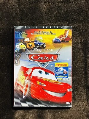 Cars DVD 2006 Full Frame Full Screen Disney Pixar Kids Family Comedy Movie Slip Foto 1 de 3