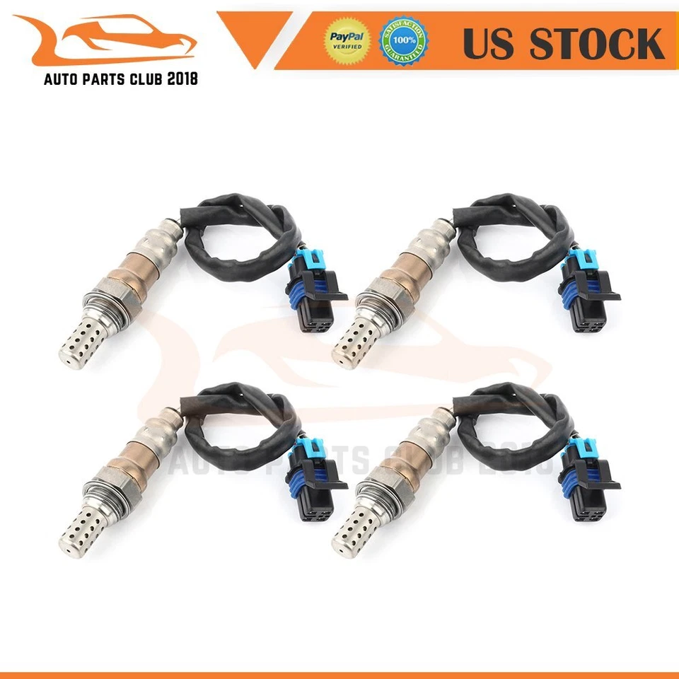 4pcs O2 02 Oxygen Sensor For 2015 Chevrolet Caprice 3.6L Heated Pre Under - Image 1 of 4