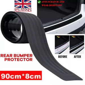 Car Rear Boot Bumper Sill Body Guard Protector Rubber Plate Trim Strip Cover - Picture 1 of 17