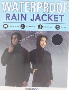 32 DEGREES COOL WATERPROOF BREATHABLE RAIN JACKET UNISEX STRETCH SELECT SIZE - Picture 1 of 4