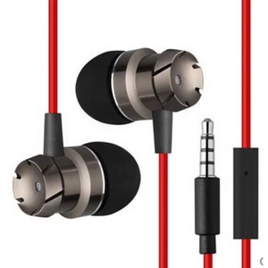 Earbuds Headphones Bass Corded Wire In-Ear Metal Call Button Mic White/Black/Red - Picture 1 of 9