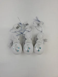 Set of 3 Appletree Design Angel Ornaments #61254 Blue - Picture 1 of 3