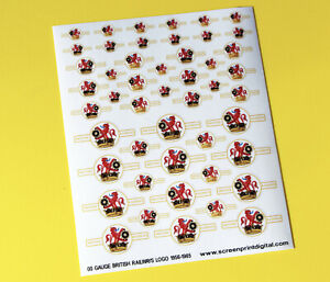 BRITISH RAILWAYS LOGO High Detail stickers decals Model Railway HO OO Gauge