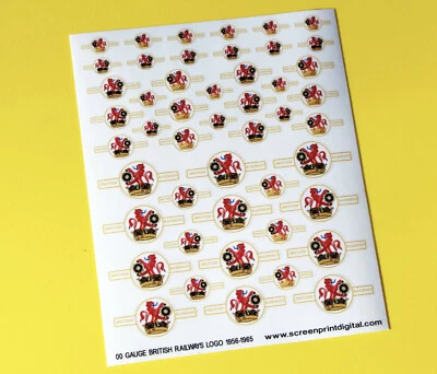 BRITISH RAILWAYS LOGO High Detail stickers decals Model Railway HO OO Gauge - Image 1 of 2