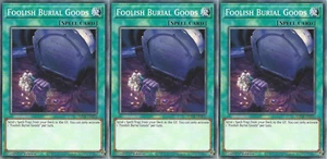 3X SDCB-EN030 Foolish Burial Goods - Common 1st Edition Mint YuGiOh Card - Picture 1 of 1