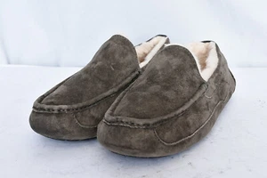 Zapatilla UGG Ascot Gamuza Cálida Cómoda Piel de Oveja Mocasines Para Hombres Talla 10 - Imagen 1 de 7