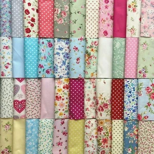 50 or 100 PATCHWORK SQUARES QUILTING FABRIC 100% COTTON 4 inch or 5 inch - Picture 1 of 9
