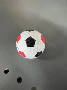 LOGO GOLF BALL-(1) NEW LIMITED EDITION CHROME SOFT TRUVIS RED/BLACK‼️ - Picture 1 of 4