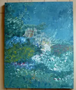 SKIDMORE, VINTAGE ABSTRAKTES EXPRESSIONISTISCHES ÖLGEMÄLDE, FISCHTEICH IMPRESSIONISMUS - Bild 1 von 11