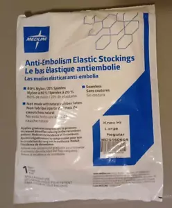 Medline Anti Embolism Elastic Stockings Knee High L NIP Compression Socks - Picture 1 of 2