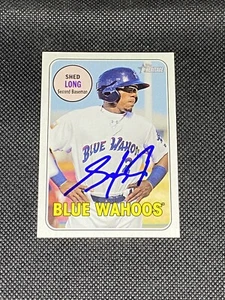 Shed Long Pensacola Signed Auto 2018 Topps Heritage Minors Card #31 ~ COA - Picture 1 of 3