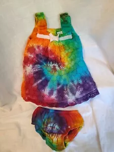 INFANT TIE DYE DRESS NWOT 2 PC - Picture 1 of 4