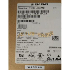 1PC NEW SIEMENS 6SL3210-1KE11-8AB2 INVERTER - Picture 1 of 1